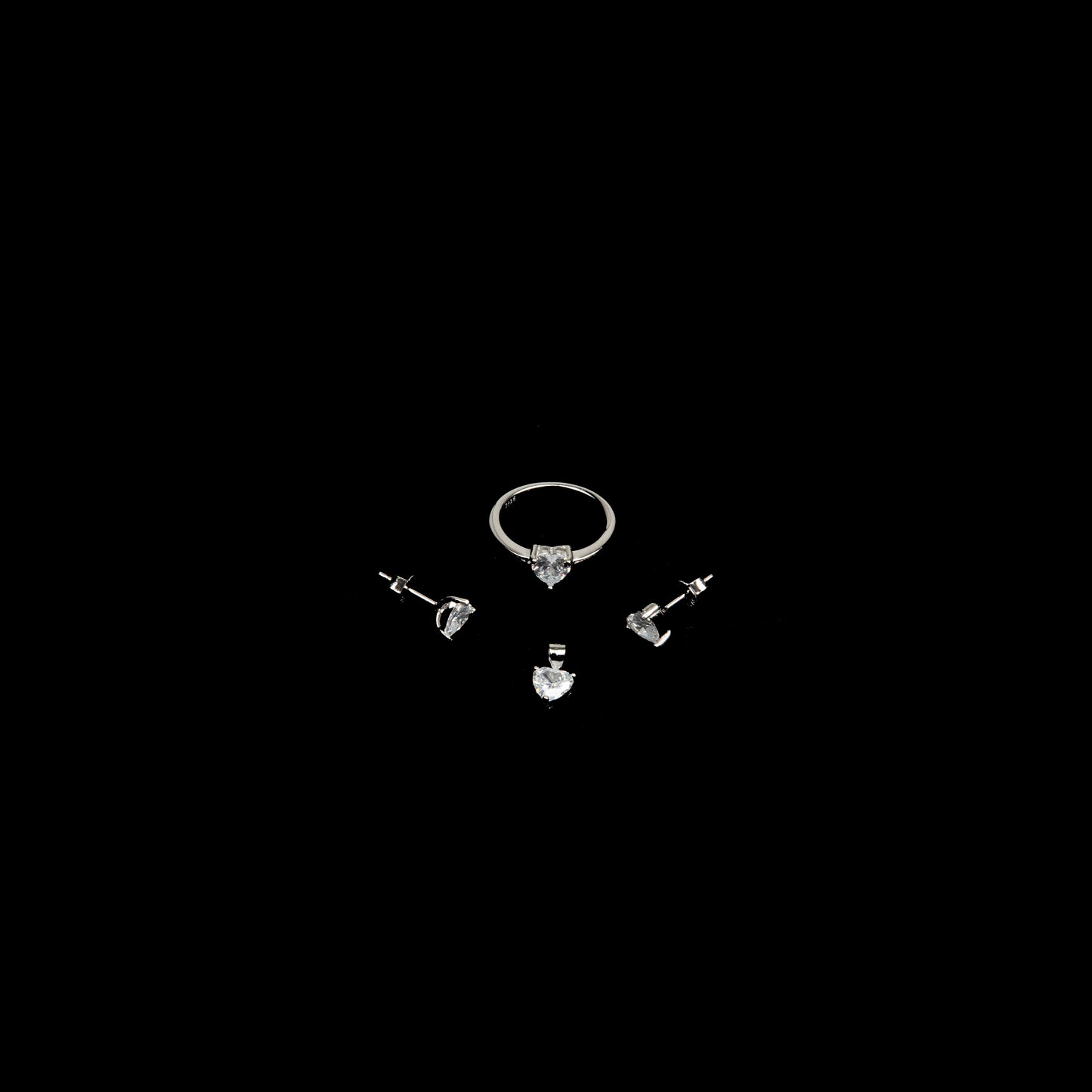 Ring + Earrings + Pendant Set “Princess”