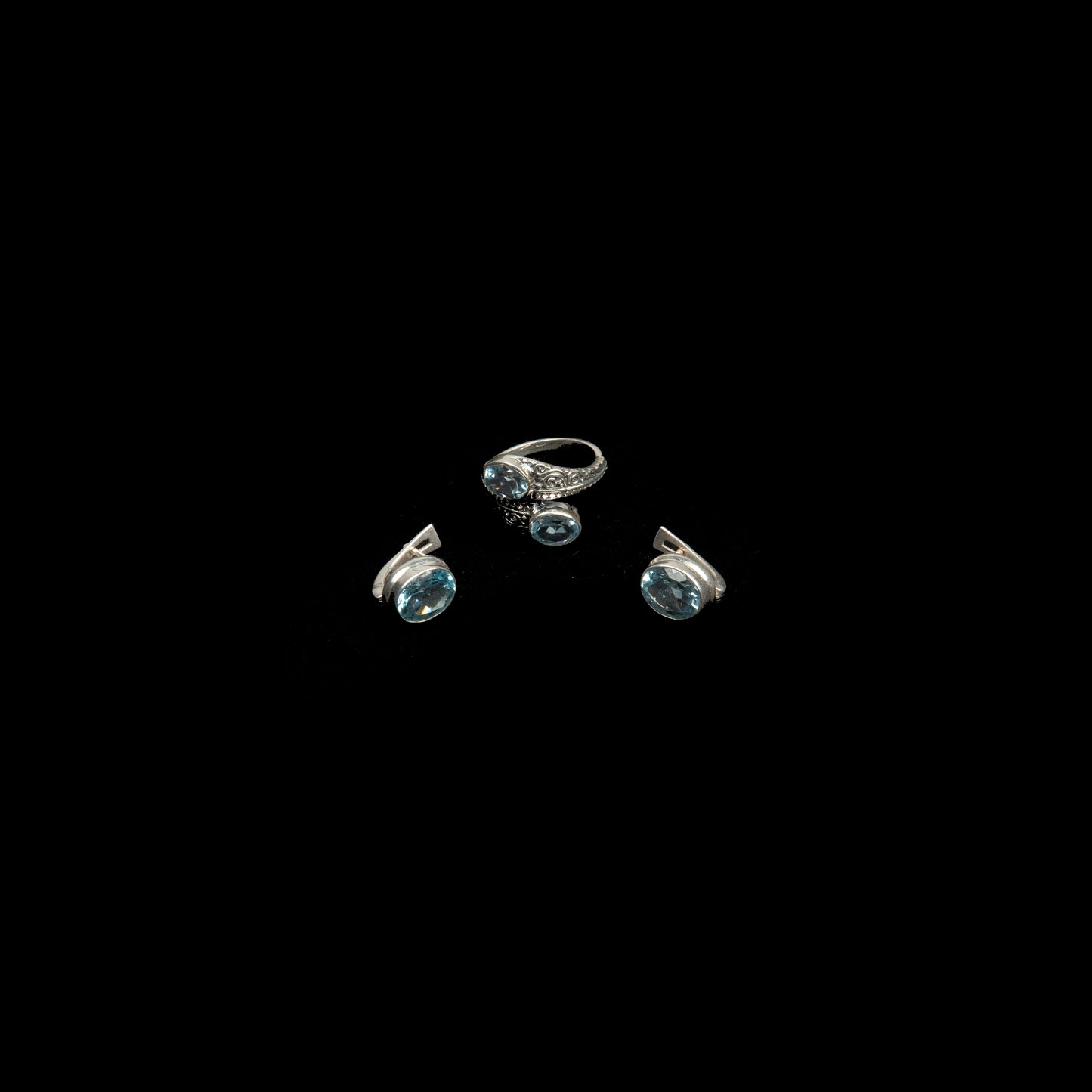 Set Argint cu Blue Topaz