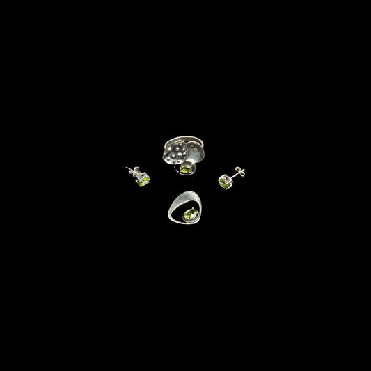 Set Argint cu Peridot