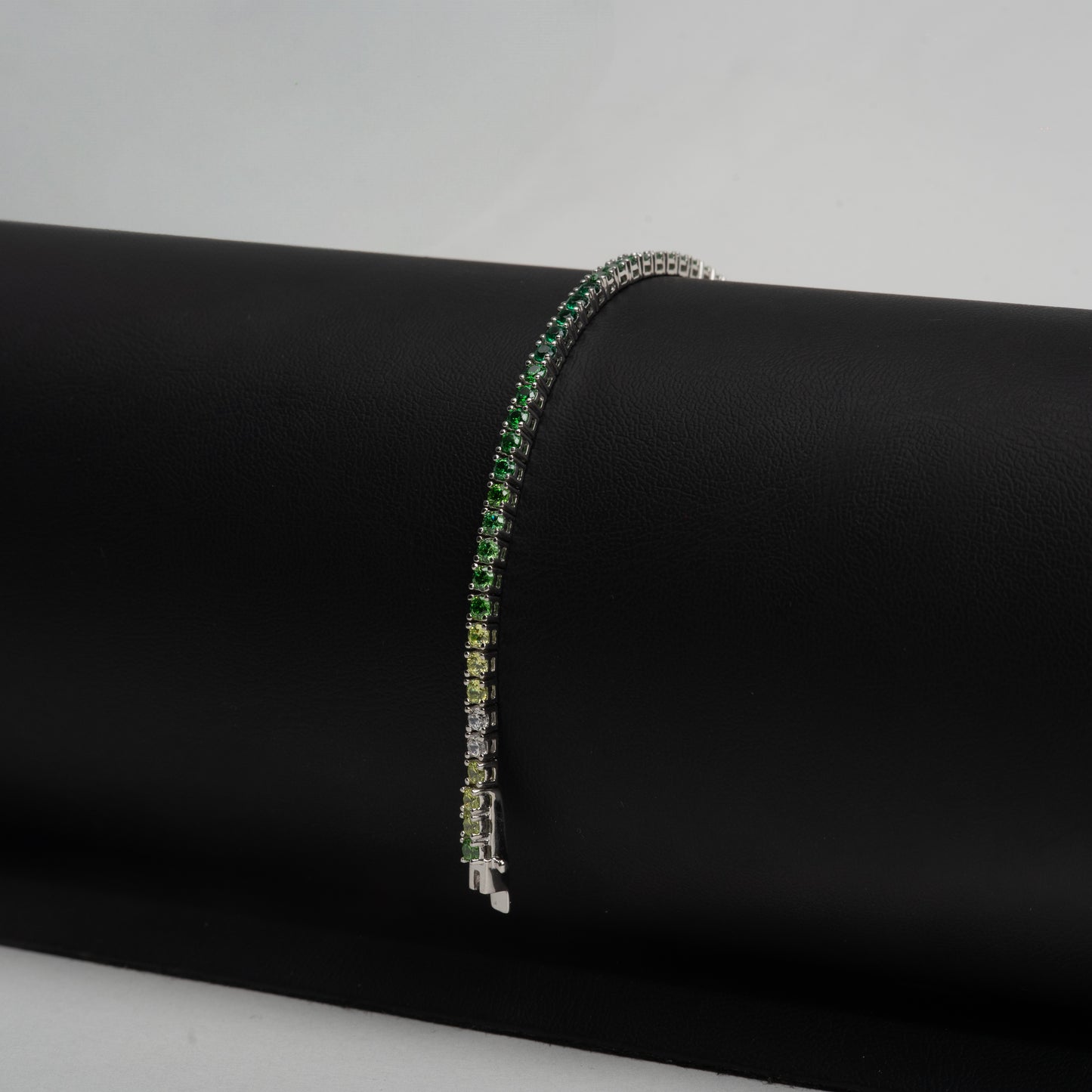 Brăţară Tennis Argint "Green Ombre"