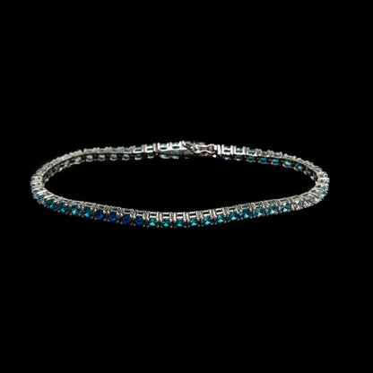 Brăţară Tennis Argint "Blue Ombre"