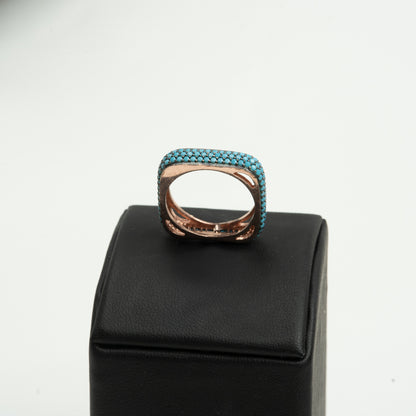 Inel Argint “Aquamarine Slim" (48 - 60)