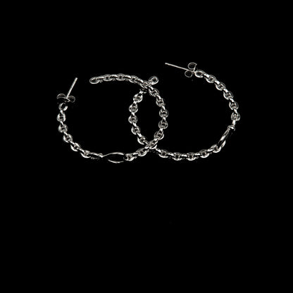 Cercei Argint "Chainlink Hoop"