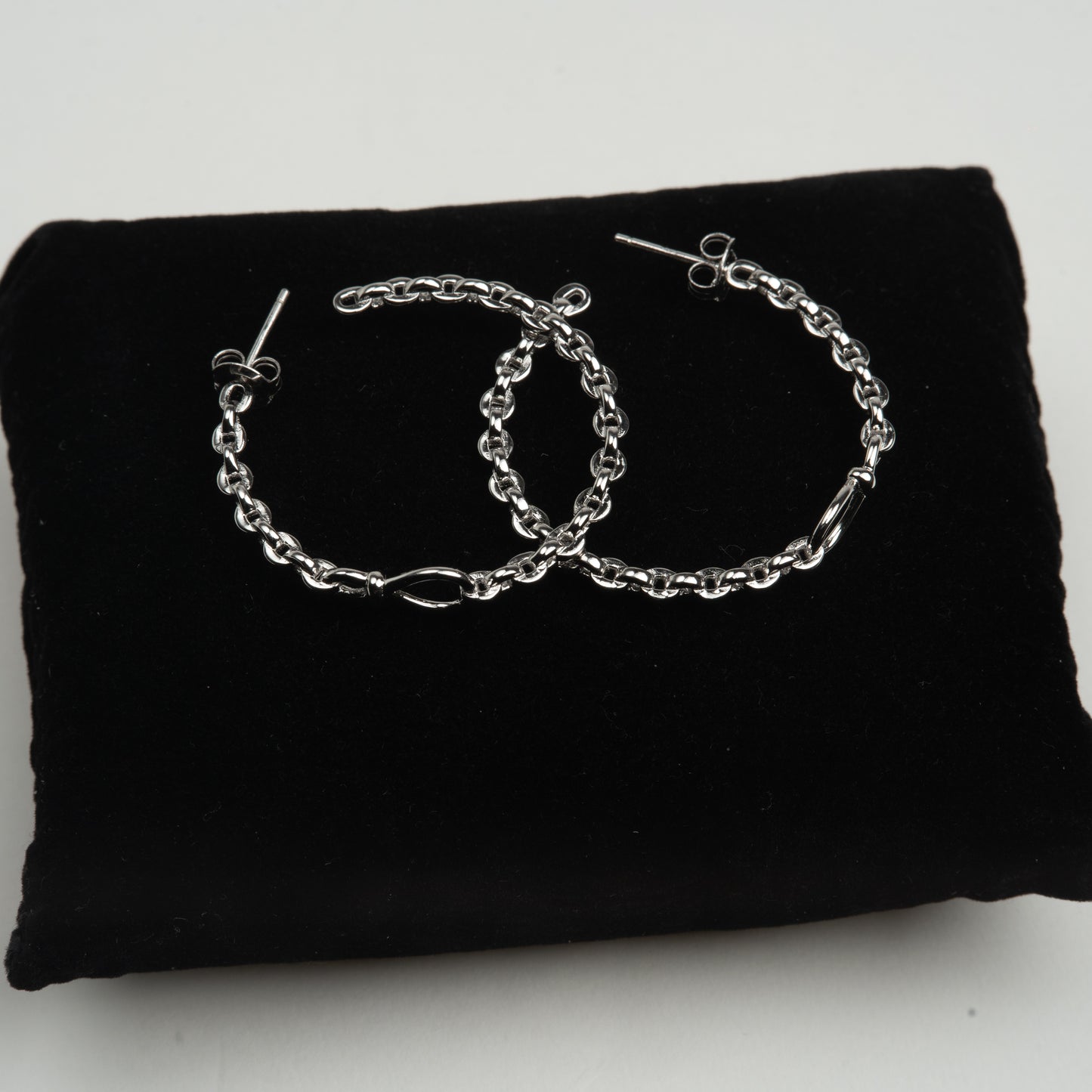 Cercei Argint "Chainlink Hoop"