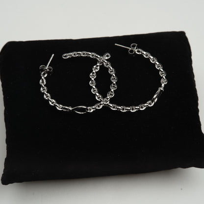 Cercei Argint "Chainlink Hoop"