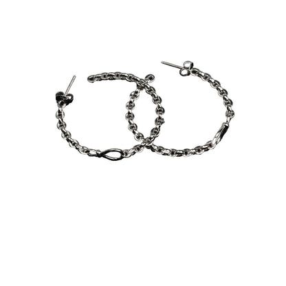 Cercei Argint "Chainlink Hoop"