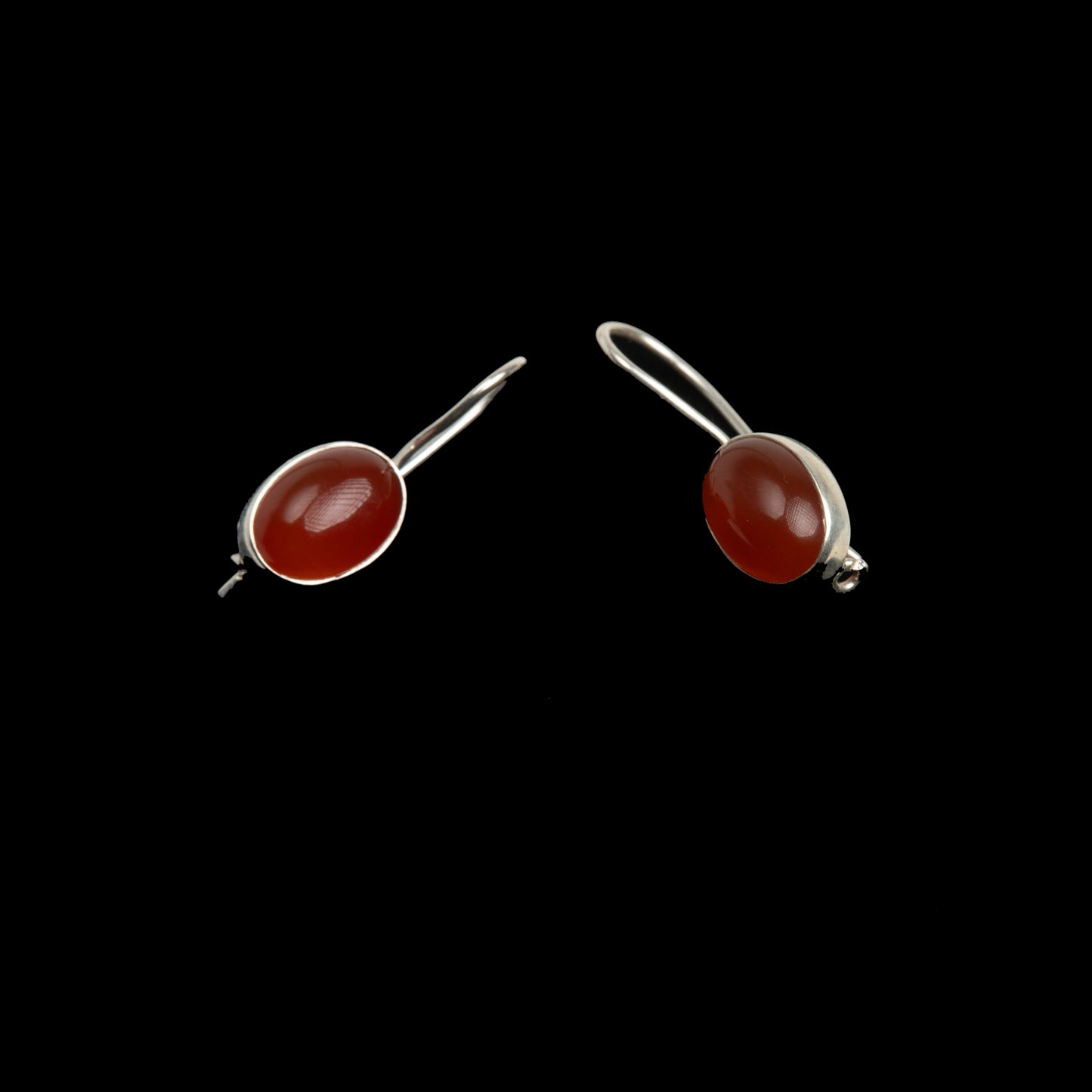 Cercei Argint "Crimson Glow"