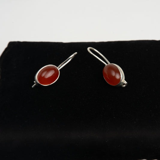 Cercei Argint "Crimson Glow"