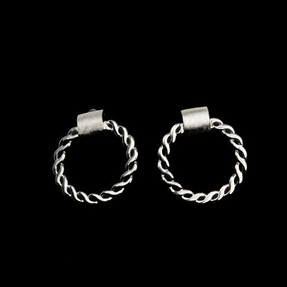 Cercei Argint " Molten Chain"