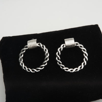 Cercei Argint " Molten Chain"