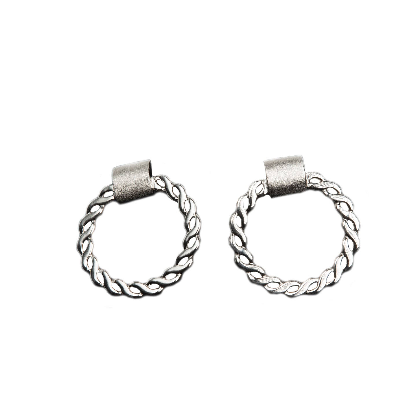 Cercei Argint " Molten Chain"