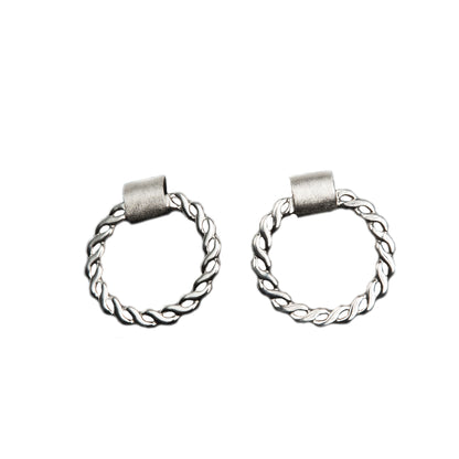 Cercei Argint " Molten Chain"