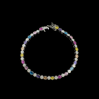 Brățară Argint "Rainbow Gem" (18cm)