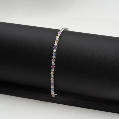 Brățară Argint "Rainbow Gem" (18cm)