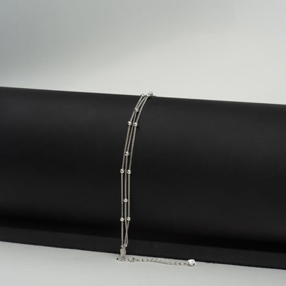 Brățară Argint "Silver Beads" (16cm - 22cm)
