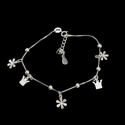 Brățară Argint "Royal Charms" (16cm - 22cm)