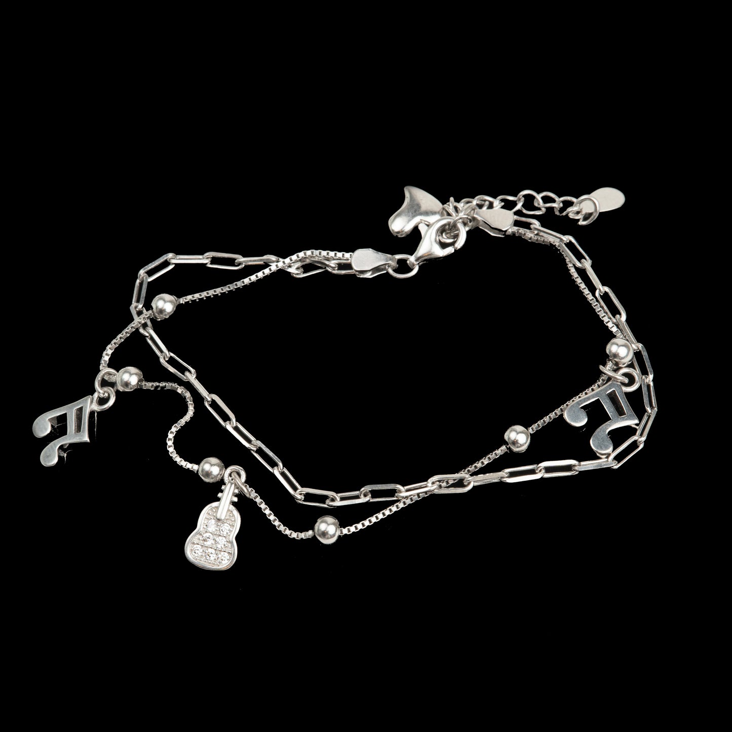 Brățară Argint "Music Charm" (16cm - 22cm)