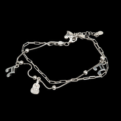 Brățară Argint "Music Charm" (16cm - 22cm)