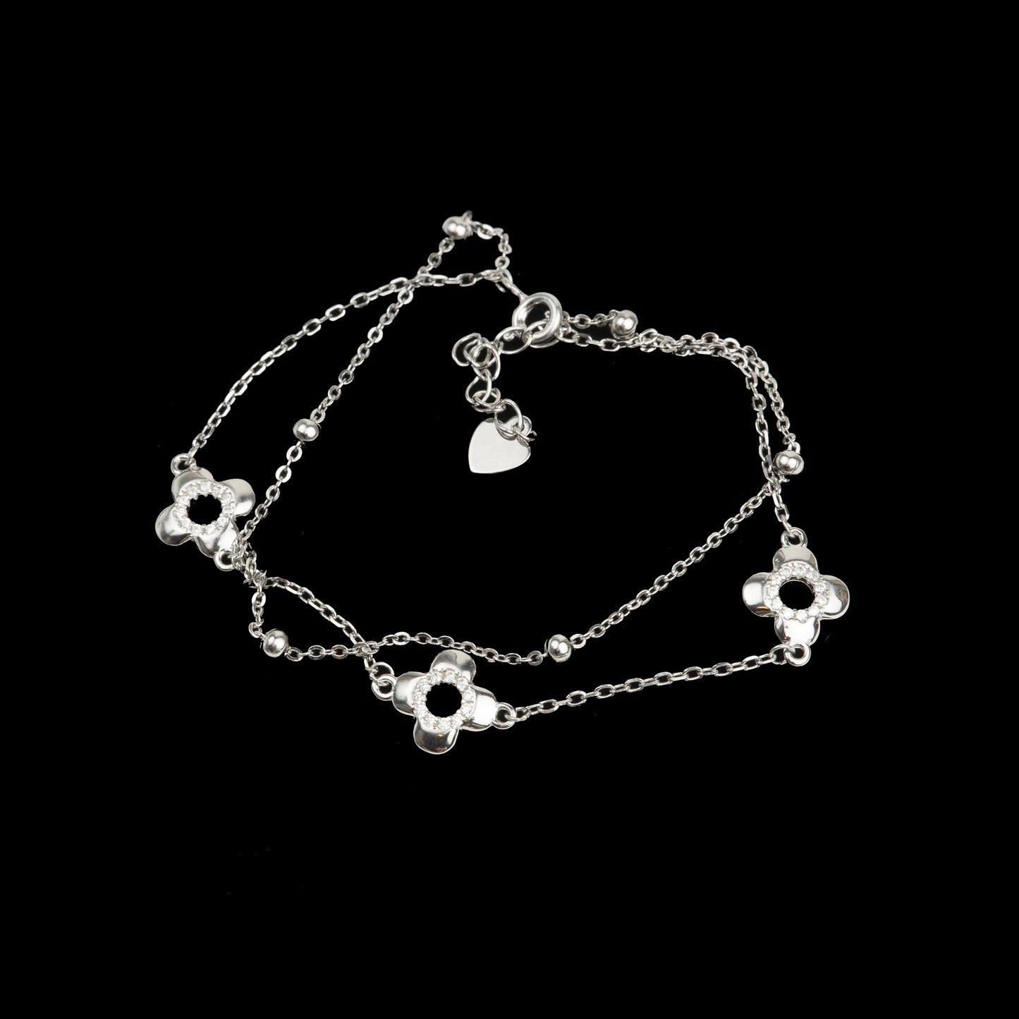 Brățară Argint "Radiant Crosses" (16cm - 22cm)