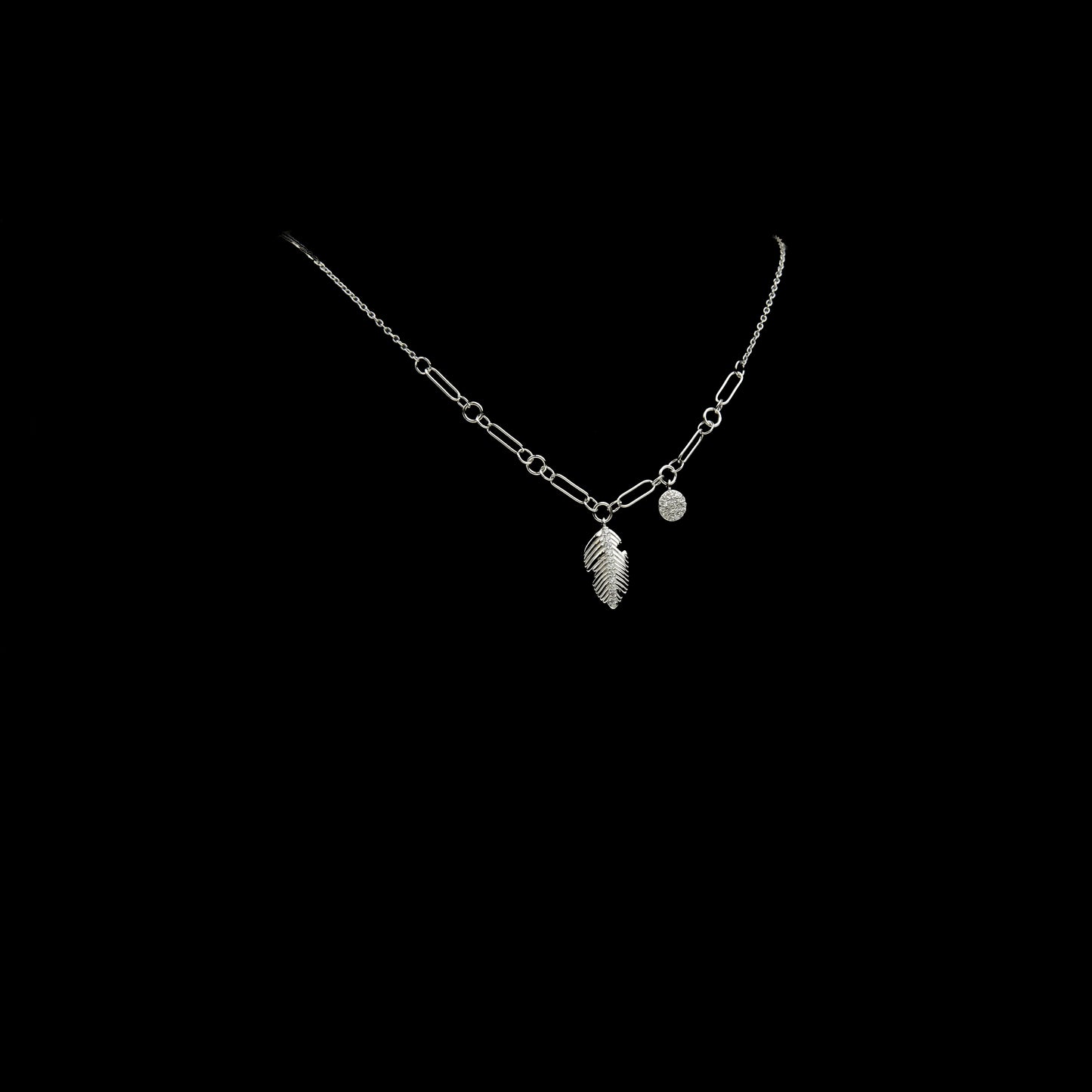 Colier Argint " Feather"