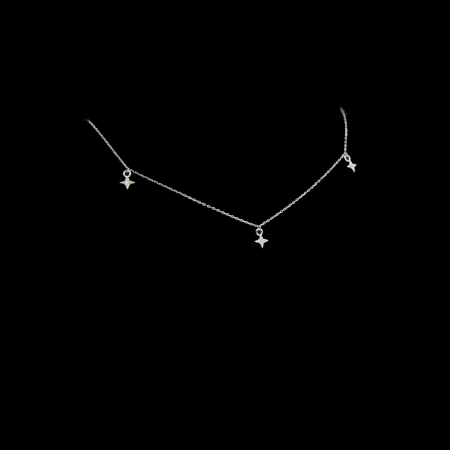 Colier Argint "Triple Star"