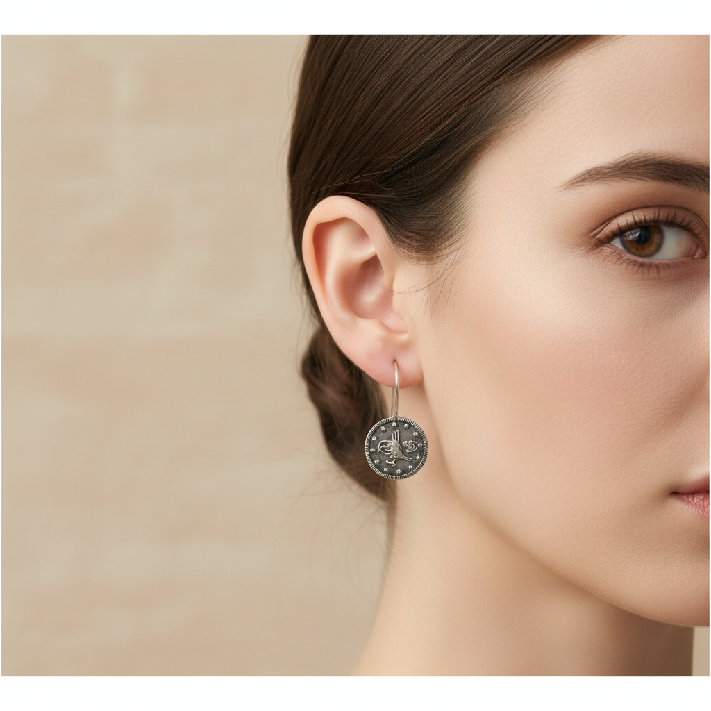 Cercei Argint "Coin"