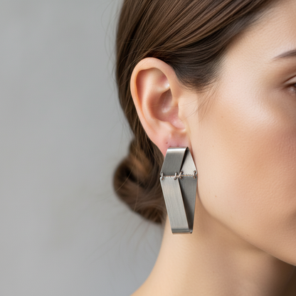 Cercei Argint "Folded"