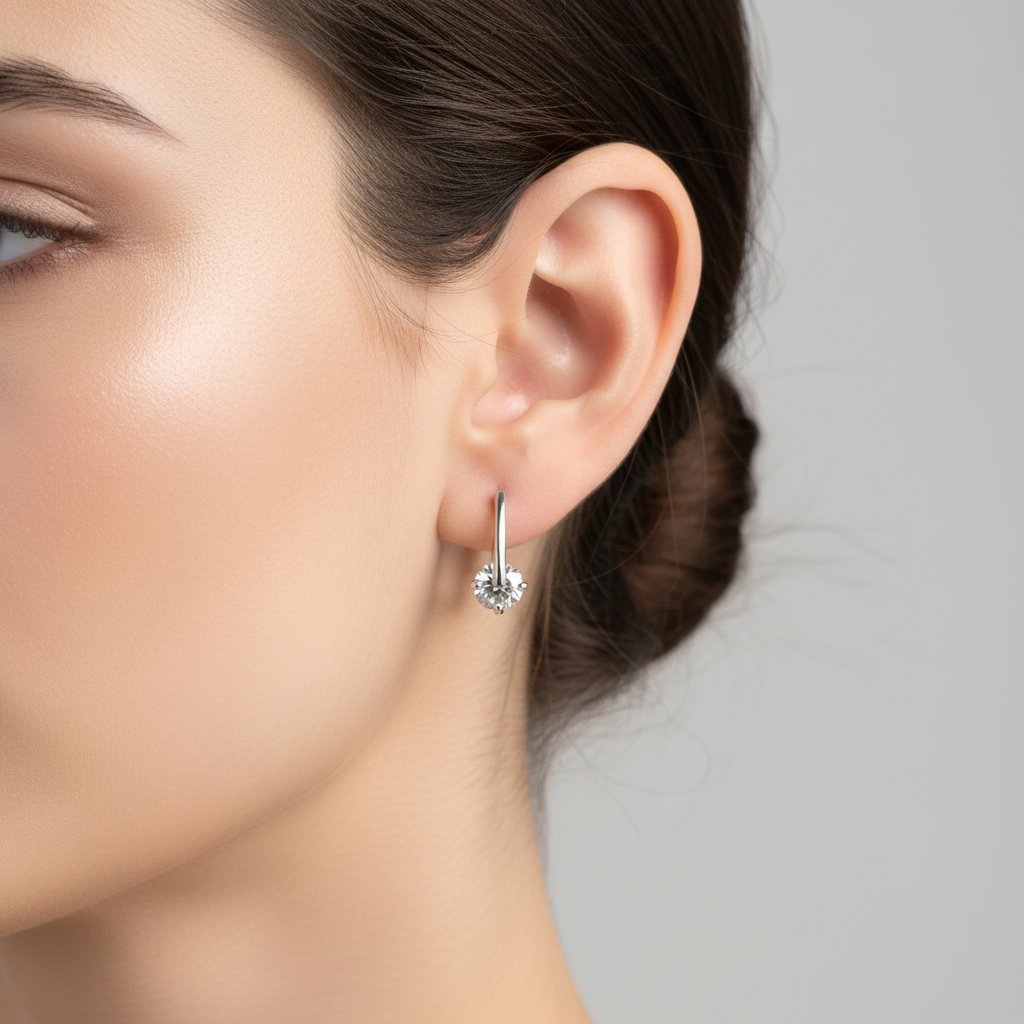 Cercei Argint "Square-off"