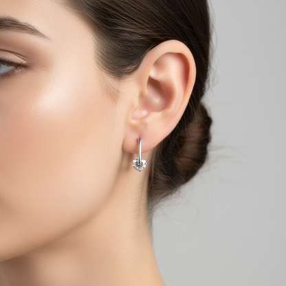 Cercei Argint "Square-off"